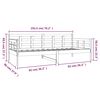 vidaXL Lit de jour sans matelas blanc bois de pin massif 90x190 cm