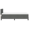 vidaXL Lit &agrave; ressorts avec matelas Gris fonc&eacute; 90 x 200 cm tissu