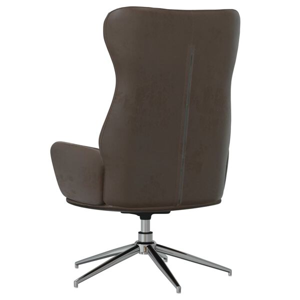 vidaXL Chaise de relaxation Marron brillant Similicuir