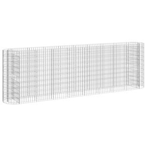 vidaXL Lit sur&eacute;lev&eacute; &agrave; gabion Fer galvanis&eacute; 330x50x100 cm