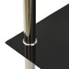 vidaXL Table 2 niveaux Transparent et noir 38x38x50 cm Verre tremp&eacute;