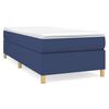 vidaXL Sommier &agrave; lattes de lit avec matelas Bleu 90x200 cm Tissu