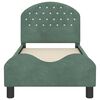 vidaXL Cadre de lit pour tout-petit avec t&ecirc;te de lit Vert Mer Velours