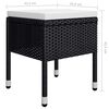 vidaXL Ensemble &agrave; manger de jardin 5 pcs Noir