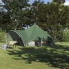 vidaXL Tente tipi avec toit avec &eacute;vent Vert et gris 600 x 600 x 347 cm