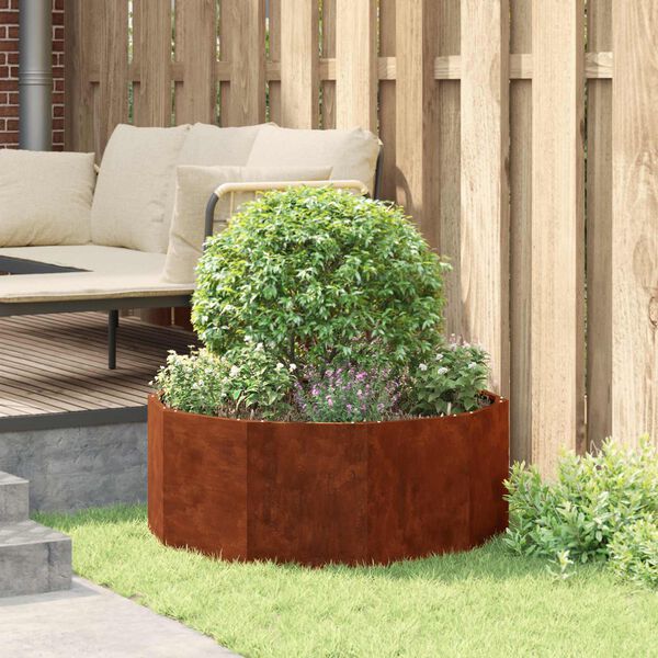 vidaXL Jardini&egrave;re Rouill&eacute; 90 x 90 x 35 cm