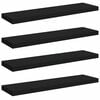 vidaXL Étagères murales flottantes 4 pcs noir 90x23,5x3,8 cm MDF