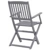 vidaXL Chaises pliables d'ext&eacute;rieur lot de 6 et coussins Bois d'acacia