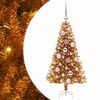 vidaXL Sapin de No&euml;l Dor&eacute; 120 cm PET