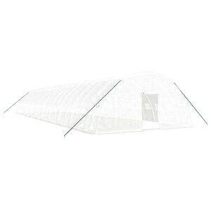 vidaXL Serre avec cadre en acier blanc 120 m&sup2; 20x6x2,85 m
