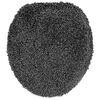vidaXL Ensemble de tapis de bain antid&eacute;rapants 3 pcs Gris fonc&eacute; PP