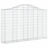 vidaXL Paniers &agrave; gabions arqu&eacute;s 2 pcs 200x30x120/140 cm Fer galvanis&eacute;
