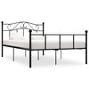 vidaXL Cadre de lit sans matelas noir m&eacute;tal 120x200 cm