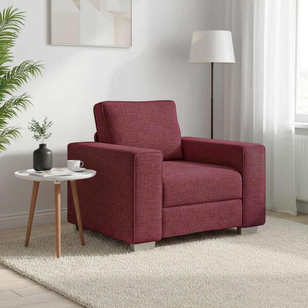 vidaXL Canap&eacute; Bordeaux 100 x 80 x 82 cm tissu