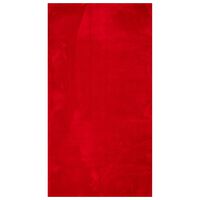 vidaXL Tapis HUARTE à poils courts doux et lavable rouge 60x110 cm