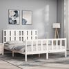 vidaXL Cadre de lit sans matelas blanc 160x200 cm bois de pin massif