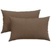 vidaXL Coussins de canap&eacute; 2 pcs Marron 50 x 30 cm tissu