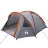 vidaXL Tente D&ocirc;me 4 personne 308 x 268 x 130 cm Gris et orange