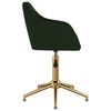 vidaXL Chaise pivotante de salle &agrave; manger Vert fonc&eacute; Velours