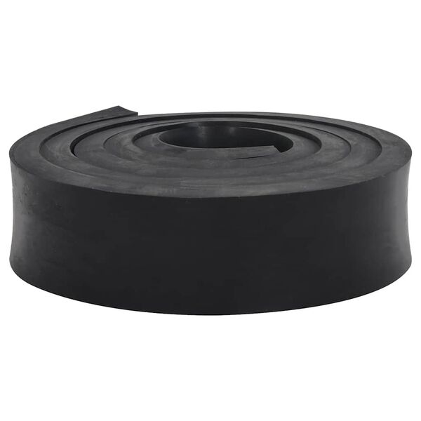 vidaXL Bordure en caoutchouc de chasse-neige noir 300x10x2 cm