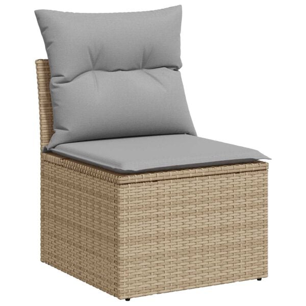 vidaXL Ensemble de canapé de jardin 3 pcs beige et gris clair