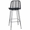 vidaXL Chaise de bar 2 pcs Noir 44,5 x 53 x 111 cm Rotin et m&eacute;tal