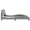 vidaXL Cadre de lit sans matelas Hanko gris clair 200x200 cm tissu
