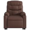 vidaXL Fauteuil inclinable de massage &eacute;lectrique marron similicuir