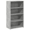 vidaXL Buffet haut gris b&eacute;ton 70x41x124 cm bois d'ing&eacute;nierie