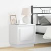 vidaXL Cabinet de chevet Blanc 44 x 34,5 x 45 cm Bois d'ing&eacute;nierie