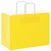 vidaXL Sacs en papier 250 pcs avec poign&eacute;es jaune 32x17x25 cm