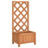 vidaXL Jardini&egrave;re avec treillis marron bois massif de sapin