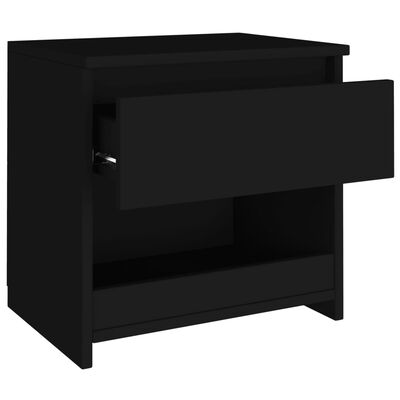 vidaXL Table de chevet Noir 40x30x39 cm Aggloméré
