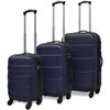 vidaXL Valise rigide 3 pi&egrave;ces Bleu 45,5/55/66 cm