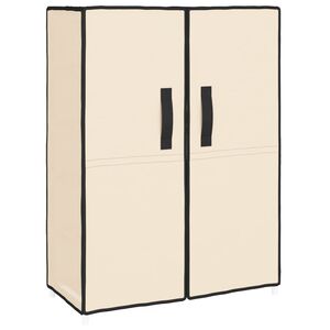 vidaXL Armoire &agrave; chaussures Cr&egrave;me 60x28x90 cm Tissu