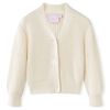 Cardigan pour enfants tricot&eacute; blanc neige 92