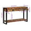 vidaXL Table console Multicolore 120 x 33 x 75 cm Bois Recycl&eacute; Solide