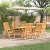 vidaXL Ensemble de salle &agrave; manger pour jardin 7 pcs Marron