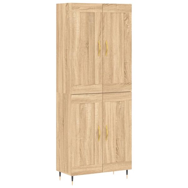 vidaXL Buffet haut Ch&ecirc;ne sonoma 69,5x34x180 cm Bois d'ing&eacute;nierie