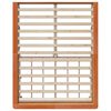 vidaXL Cadre de lit Cire marron 150 x 200 cm Bois de pin massif