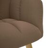 vidaXL Chaise de relaxation avec repose-pied Marron Tissu