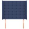 vidaXL T&ecirc;te de lit avec oreilles Bleu 93x23x118/128 cm Tissu