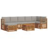 vidaXL Ensemble de canap&eacute; d'angle 8 pcs Gris Naturel et Clair