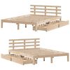 vidaXL Cadre de lit avec tiroirs sans matelas 135x190 cm
