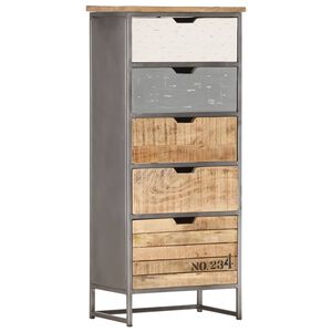 vidaXL Armoire &agrave; tiroirs 45x30x105 cm Bois de manguier massif