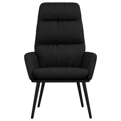 vidaXL Chaise de relaxation Noir Tissu