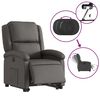 vidaXL Fauteuil inclinable électrique gris cuir véritable