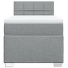 vidaXL Sommier &agrave; lattes de lit avec matelas gris clair 80x200 cm tissu