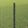 vidaXL Cl&ocirc;ture avec poteau Gris 0,8 x 100 m Acier et PVC