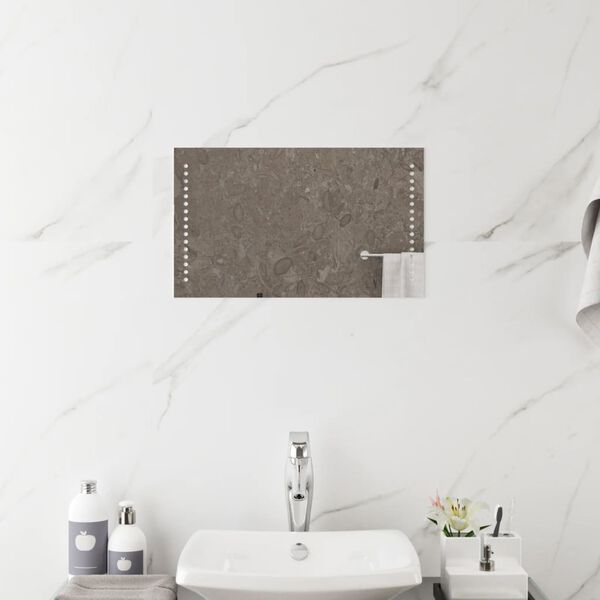 vidaXL Miroir de salle de bain &agrave; LED 50x30 cm
